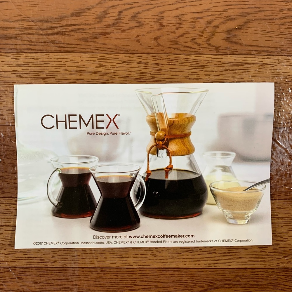 Chemex pour over coffee maker 3 cup New in box